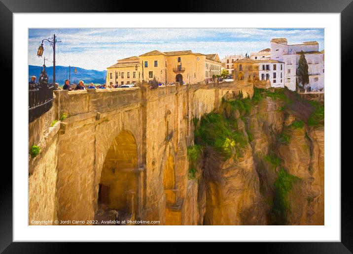Breathtaking New Bridge in Ronda - C1804 2891 PIN Framed Mounted Print by Jordi Carrio