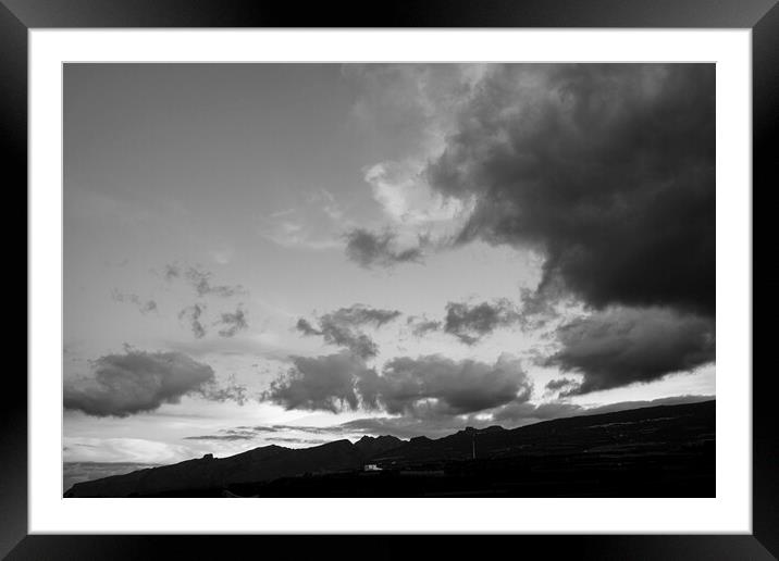 Dramatic sky over Los Gigantes Tenerife Framed Mounted Print by Phil Crean