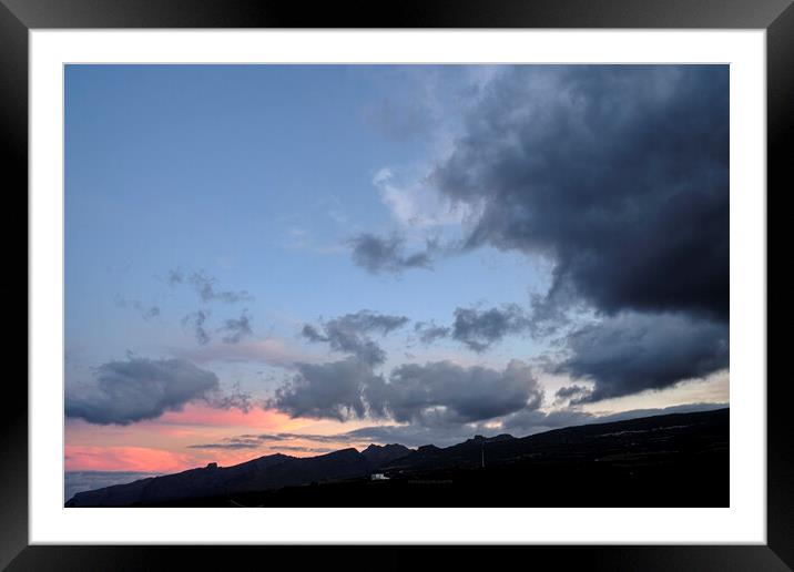 Dramatic sky over Los Gigantes Tenerife Framed Mounted Print by Phil Crean