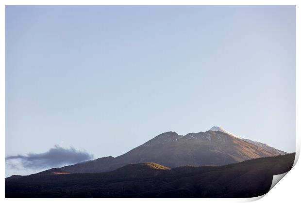 Teide Snow, Tenerife Print by Phil Crean