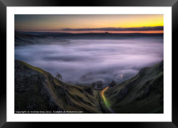 Winnats Pass Invertsion Framed Mounted Print by Andy Gray