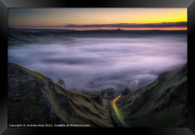 Winnats Pass Invertsion Framed Print by Andy Gray