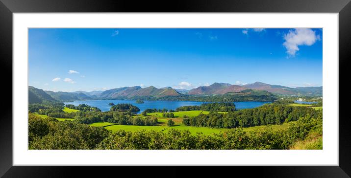 Derwent Water from Castlehead viewpoint Framed Mounted Print by Steve Heap