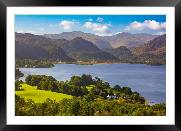 Detail of Derwent Water in Lake District Framed Mounted Print by Steve Heap