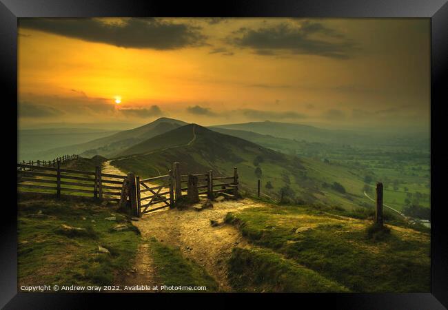 Great Ridge Dawn  Framed Print by Andy Gray
