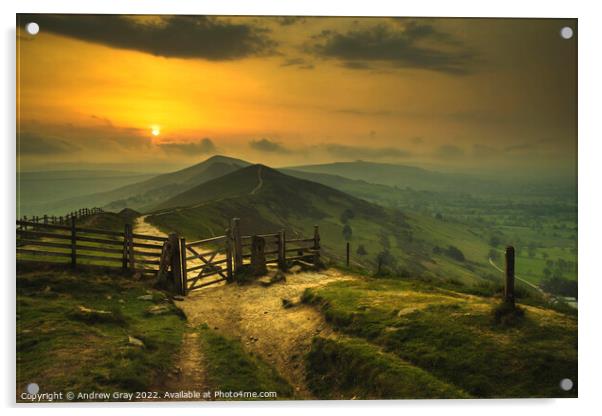Great Ridge Dawn  Acrylic by Andy Gray