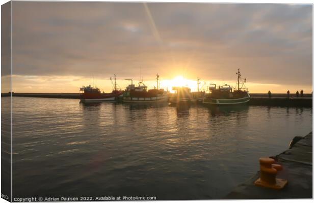 Sunrise at Kalk Bay Harbour Canvas Print by Adrian Paulsen
