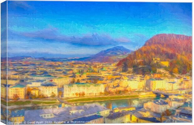 Salzburg City Art    Canvas Print by David Pyatt