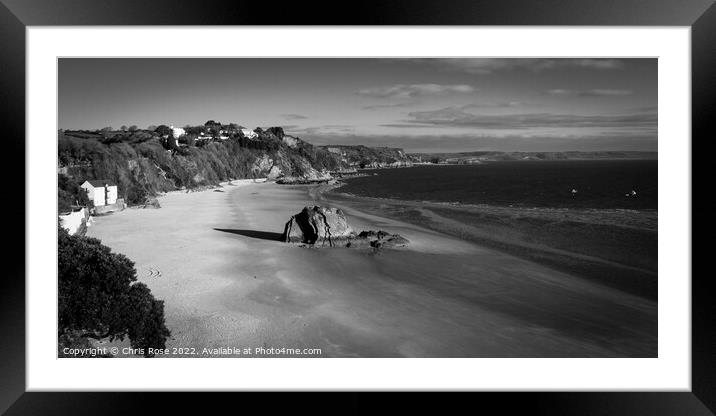 Tenby, North Beach Framed Mounted Print by Chris Rose