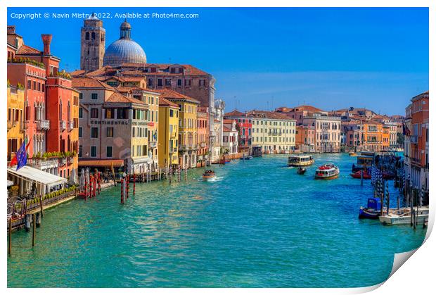The Grand Canal Venice Italy  Print by Navin Mistry