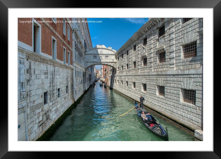 Bridge of Sighs Framed Mounted Print by Navin Mistry