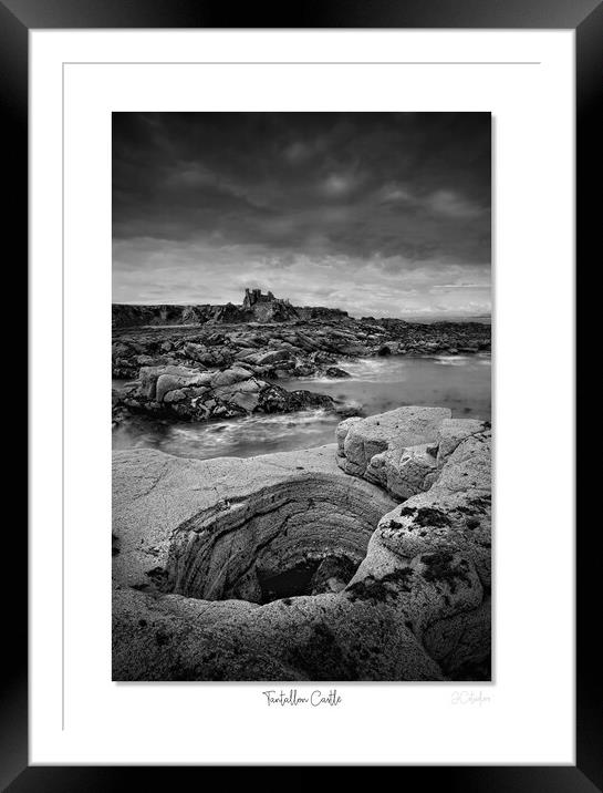 Tantallon Castle in mono  Framed Mounted Print by JC studios LRPS ARPS