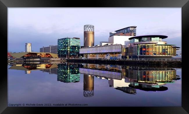 Salford Quays Reflections Framed Print by Michele Davis