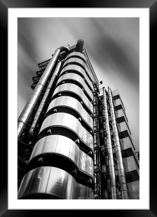 London Lloyds Insurance Building Framed Mounted Print by Alan Le Bon
