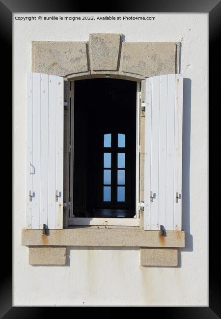 Closed window in an open window Framed Print by aurélie le moigne