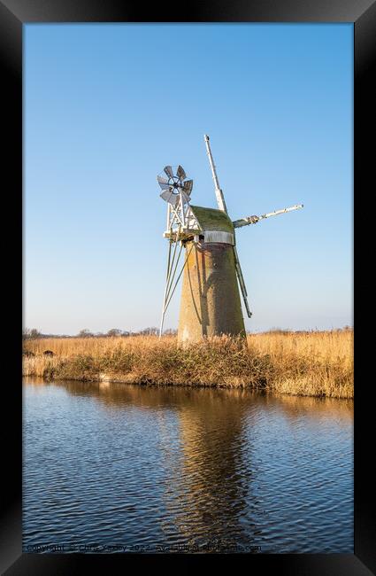 Norfolk drainage mill, How Hill Framed Print by Chris Yaxley