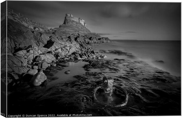 Lindisfarne Castle, Holy Island Canvas Print by Duncan Spence