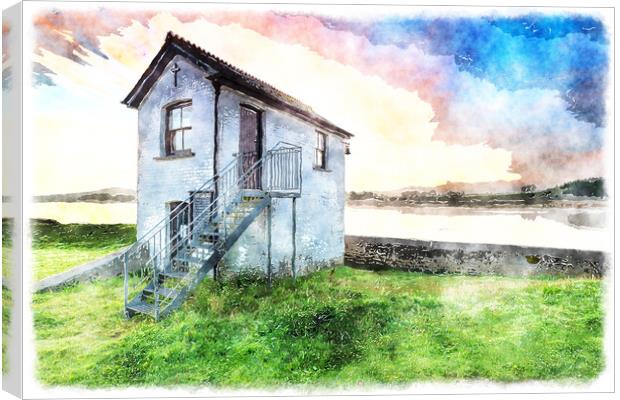 Halton Quay on the River Tamar Canvas Print by Helen Hotson