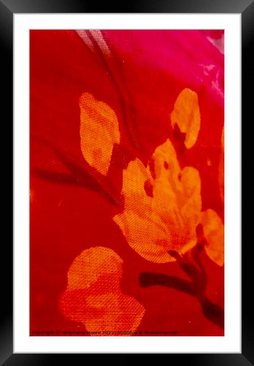 Abstract orange flowers Framed Mounted Print by Stephanie Moore