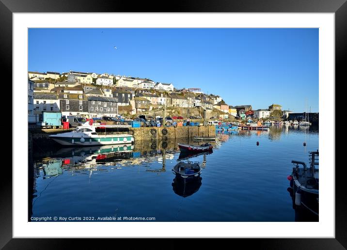 Mevagissey Harbour 1 Framed Mounted Print by Roy Curtis