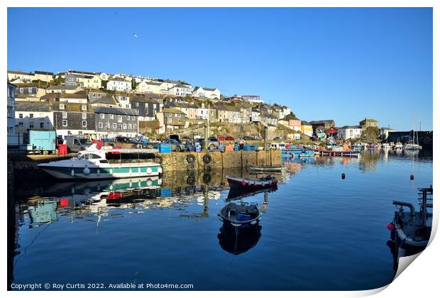 Mevagissey Harbour 1 Print by Roy Curtis