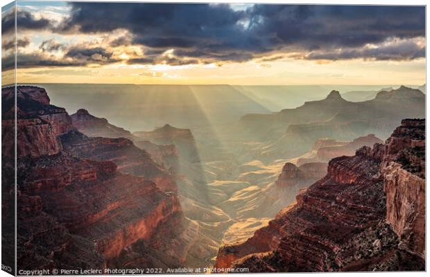 Magical Light of the Grand Canyon Canvas Print by Pierre Leclerc Photography