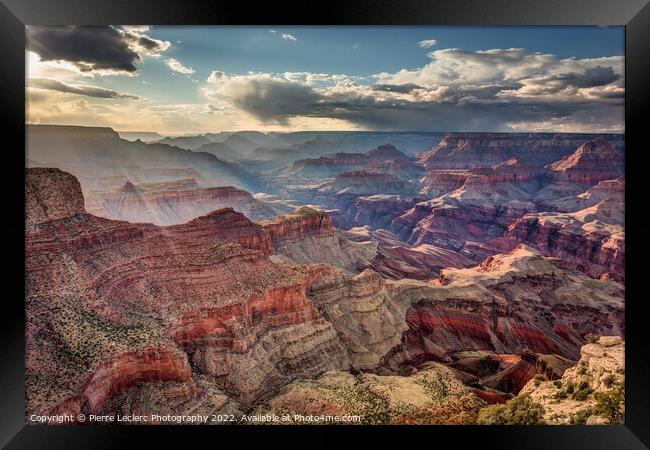 Beautiful light in the Grand Canyon  Framed Print by Pierre Leclerc Photography