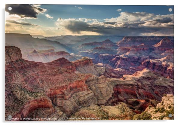 Beautiful light in the Grand Canyon  Acrylic by Pierre Leclerc Photography