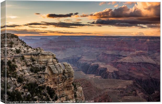 Canyon Sunset Tranquility Canvas Print by Pierre Leclerc Photography