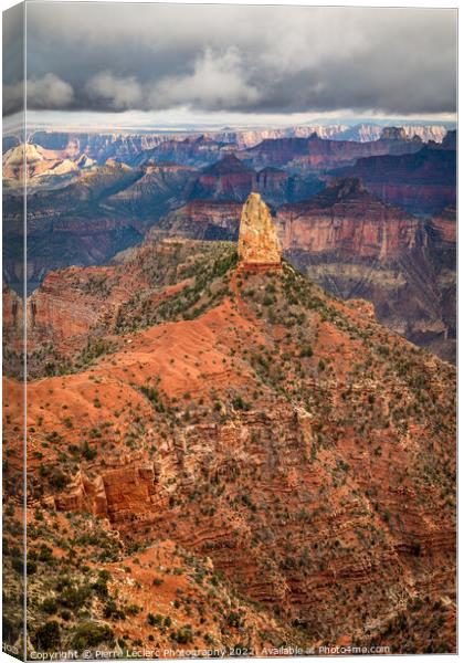 Imperial Point on the North rim of Grand Canyon Canvas Print by Pierre Leclerc Photography