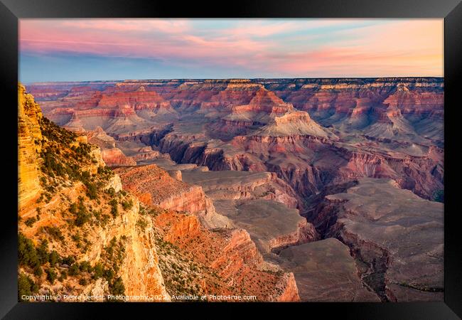 Grand Canyon south rim Sunrise Framed Print by Pierre Leclerc Photography