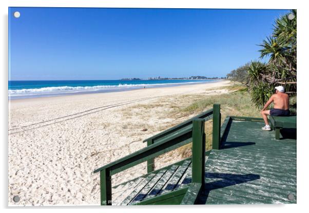 Currumbin beach, Gold Coast,Queensland, Australia Acrylic by Kevin Hellon