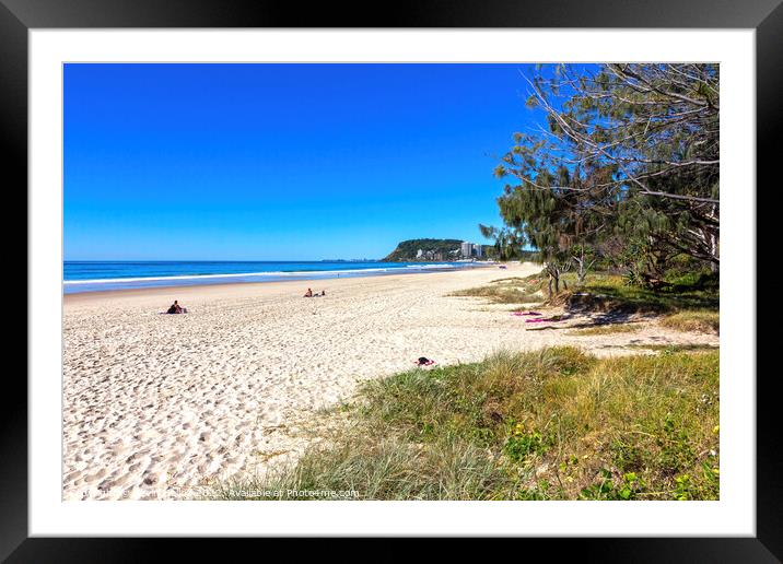 Mermaid beach on a sunny, summer's day, Framed Mounted Print by Kevin Hellon