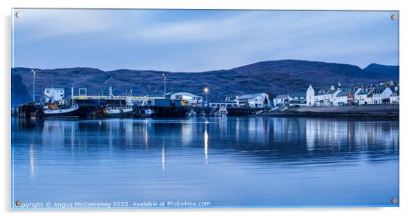 Ullapool harbour and waterfront at daybreak #2 Acrylic by Angus McComiskey