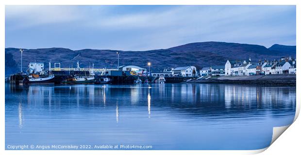 Ullapool harbour and waterfront at daybreak #2 Print by Angus McComiskey