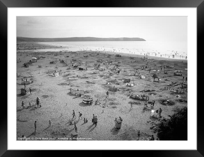 Woolacombe beach Framed Mounted Print by Chris Rose