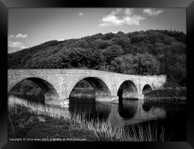 Wye Valley bridge Framed Print by Chris Rose