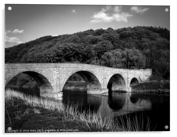 Wye Valley bridge Acrylic by Chris Rose