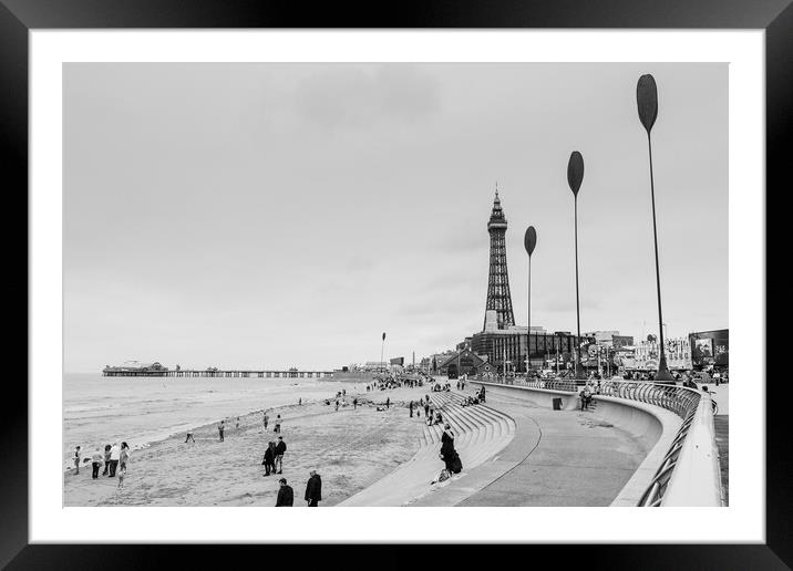 Dart sculptures on the Blackpool skyline Framed Mounted Print by Jason Wells