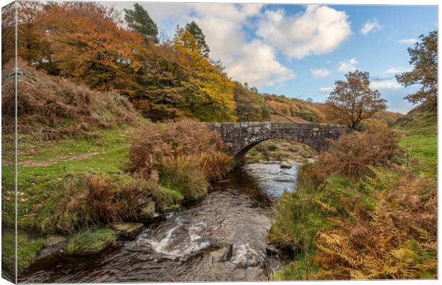 River Dane flowing to Three Shires Head Canvas Print by Jason Wells