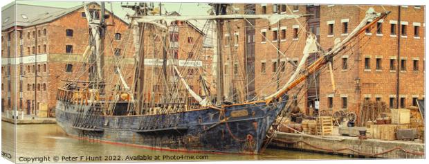 Back In Time Gloucester Dock Canvas Print by Peter F Hunt