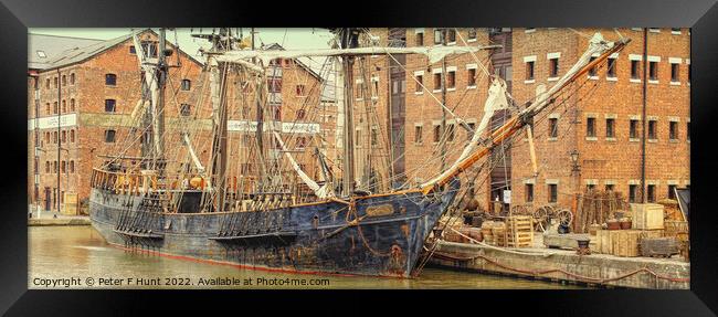 Back In Time Gloucester Dock Framed Print by Peter F Hunt