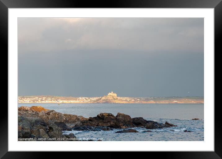 St Michael's Mount From Mousehole Framed Mounted Print by James Lavott