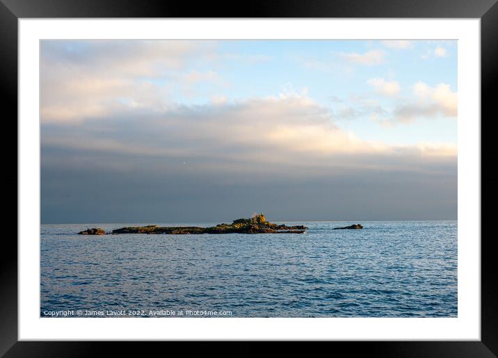 St Clementine's Isle Off Mousehole Framed Mounted Print by James Lavott