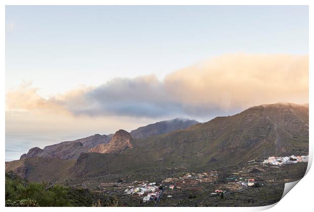 Dawn over the Santiago valley Tenerife Print by Phil Crean