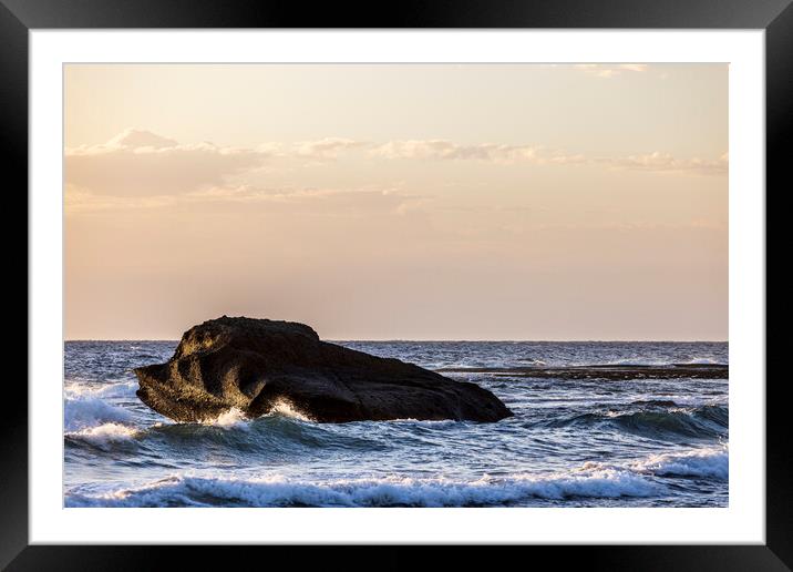 Animal shaped rock at sea Tenerife Framed Mounted Print by Phil Crean