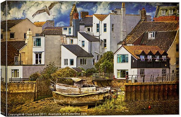 Harbor Houses Canvas Print by Chris Lord