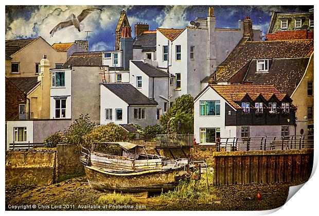 Harbor Houses Print by Chris Lord