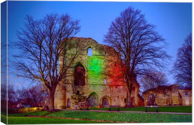 Knaresborough Castle At Night Canvas Print by Alison Chambers