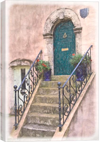 Arched Doorway in Margon Canvas Print by Ian Lewis